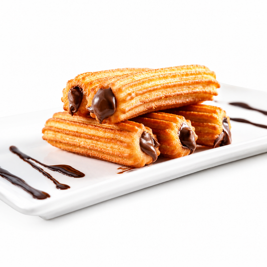 Churros rellenos de chocolate
