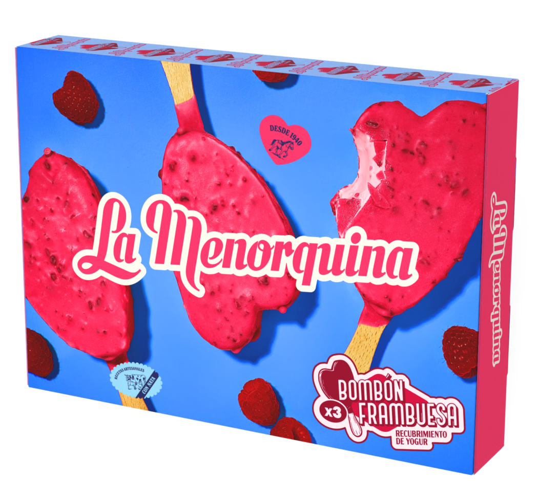 Bombon corazón frambuesa y yogur