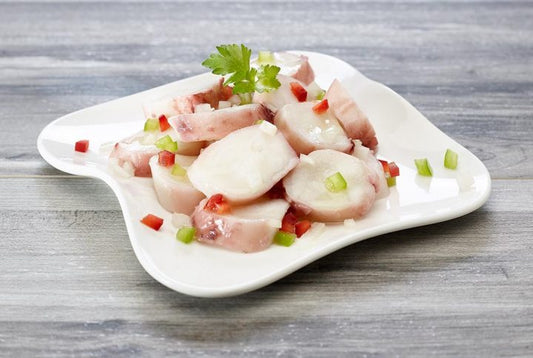 Rodajas de potón cocidas del Pacífico