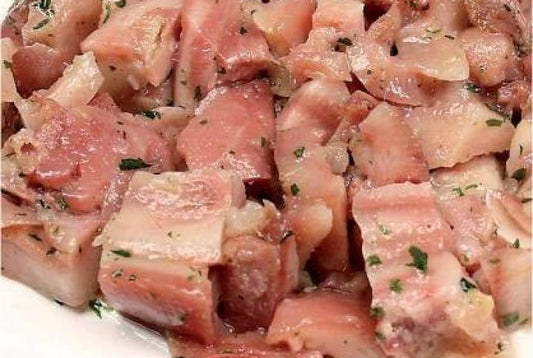 Morro de cerdo cocido troceado