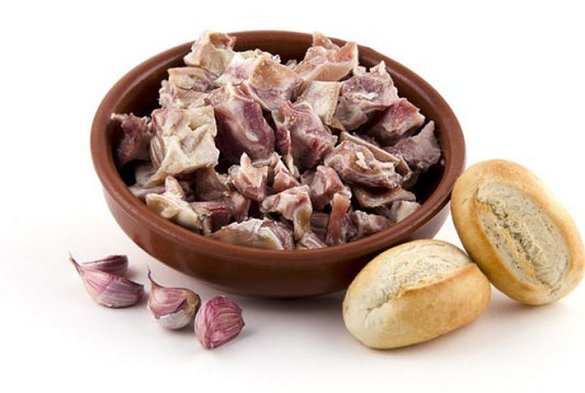 Orejas de cerdo cocidas troceadas