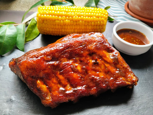 Tiras de costillas de cerdo barbacoa
