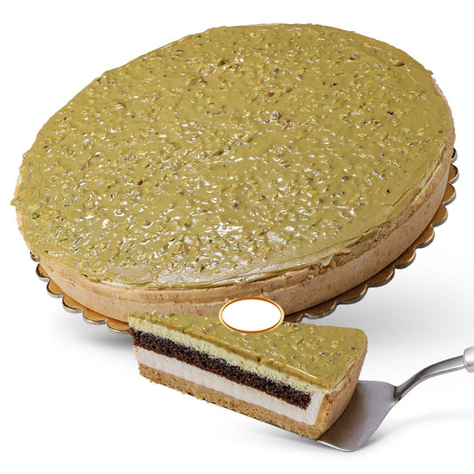 Tarta de pistacho crujiente
