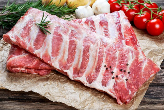 Costillas de cerdo en tiras